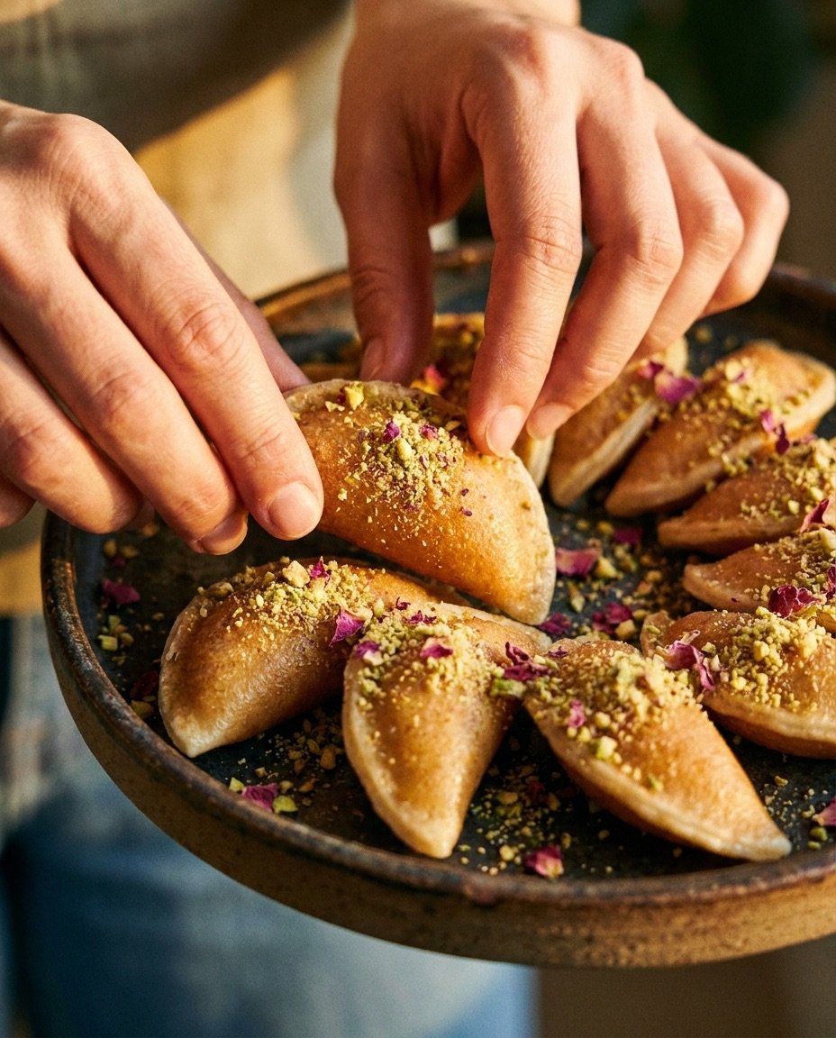 Zubereitung syrischer Katayef von Hand